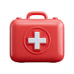 Obraz premium Red medical kit box