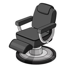Armchair barber tools barber chair design illustration for barbershop.	
