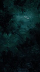 Swirling deep green and muted black oil texture with heavy brush strokes, abstract expression of grief and sorrow, soft matte light, cinematic painterly elegance