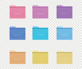 set of folder icon