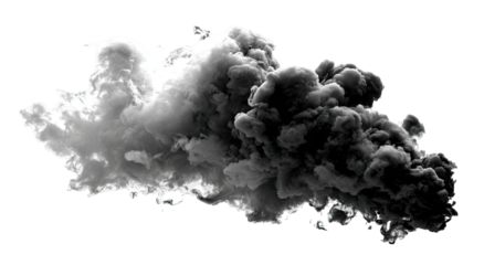 A grayscale cloud-like formation, smoky and textured