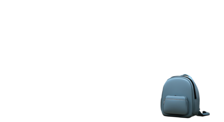 Light-blue backpack, simple design