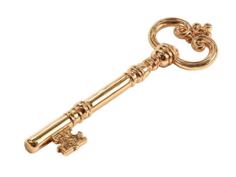 Ornate golden key