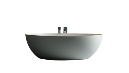 Oval bathtub, minimalist design