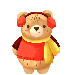 Teddy bear at Christmas