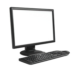 Fototapeta premium Computer monitor and keyboard (1)