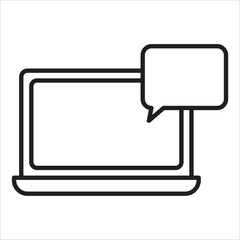 Message,speech buble ,dialog, chat icon outline vector