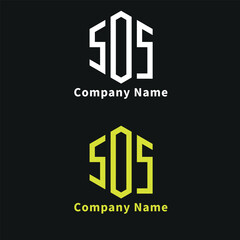 SOS logo for Brand, sos business logo, 3 letter logo, letter marks logo.