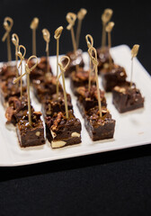 Chocolate Brownie Bites with Nuts