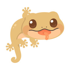 Sweet little gecko cartoon design