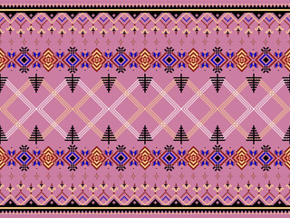 Abstract Traditional geometric ethnic fabric arabic pattern ornate elements with ethnic patterns design for textiles, rugs, clothing, sarong, scarf, batik, wrap, embroidery, print, curtain, carpet