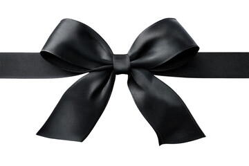 Elegant black ribbon bow for gift wrapping