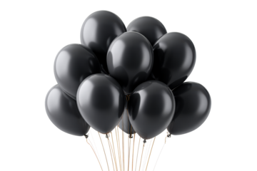 Balloons floating together in celebration