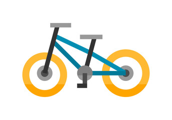 Blue bicycle icon flat vector design