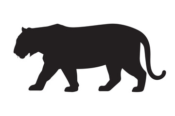 feline predator silhouette vector graphic wild nature animal design logo clipart illustration editable ai eps jpeg png