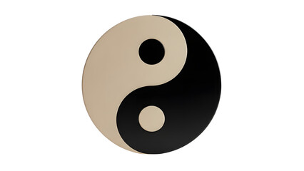Yin yang symbol balance harmony taoism buddhism zen meditation spirituality feng shui taijitu concept art on transparent background