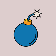 Bomb Explosion Warning Symbol