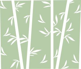 Minimalist Bamboo Forest Pattern