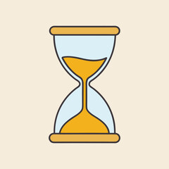 Hourglass Soft Pastel Colors Vector