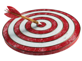 Target with arrow, vintage style