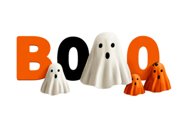Four fun ghost decorations for Halloween