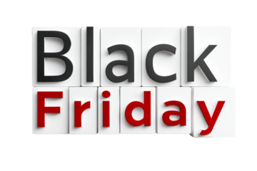 Exciting Black Friday sale with bold lettering