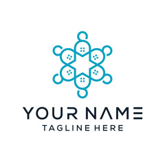 Vector icon logo Star House illustration