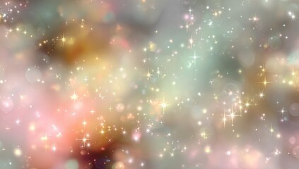 Obraz premium Abstract bokeh, pastel colors, glittering stars