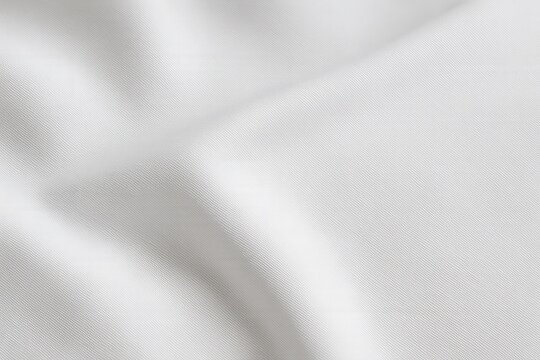 White Poplin Cotton Fabric with Smooth Weave, Close-Up
