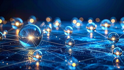 Glowing global network map with connected nodes and data lines, symbolizing digital communication.