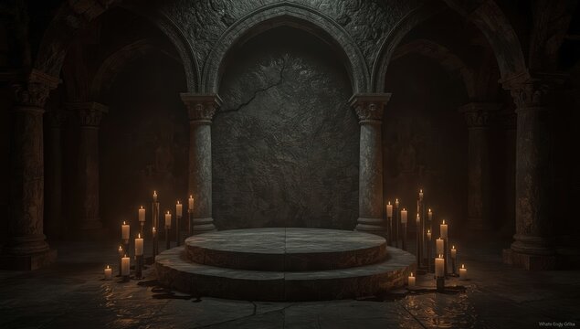Crypt Horror Podium Mockup
