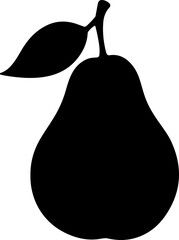 Classic Pear: Simple Fruit Silhouette"