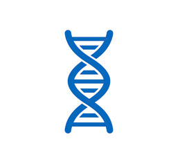 A vibrant blue double helix