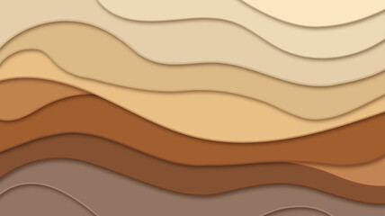 Abstract waves beige and brown shades , Vector illustration design 