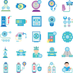 battery icon set 