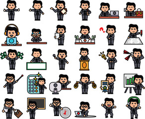 businessman icon set