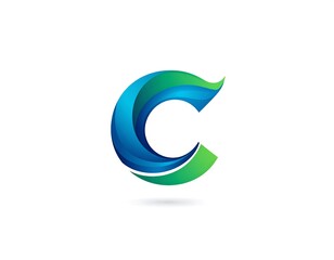 Naklejka premium Abstract letter C logo design