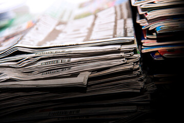 stack of newspapers