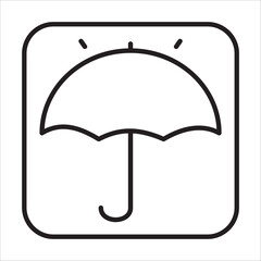 Fragile icon outline vector