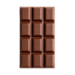 Dark chocolate bar, top view