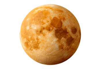 Full yellow moon with rich surface details