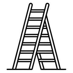 ladder ,illustration outline isolated on white background