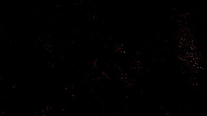 Scattered Red and White Dots on Black Background abstract 3