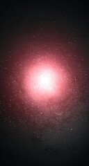 Fototapeta premium Cosmic red central light, starry backdrop