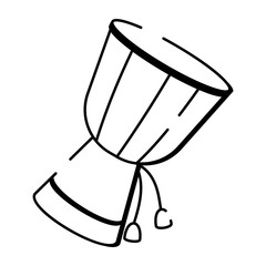 A doodle style icon showing a djembe
