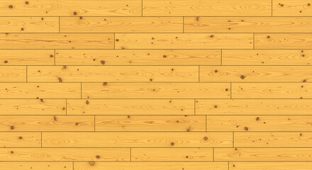 Seamless natural light yellow pine wood plank texture background with visible grain and knots creating a rustic and warm surface for design projects