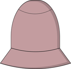 Simple pastel pink bucket hat