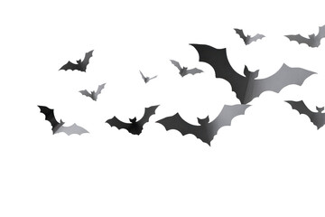 Fototapeta premium Transparent night sky with flying bats