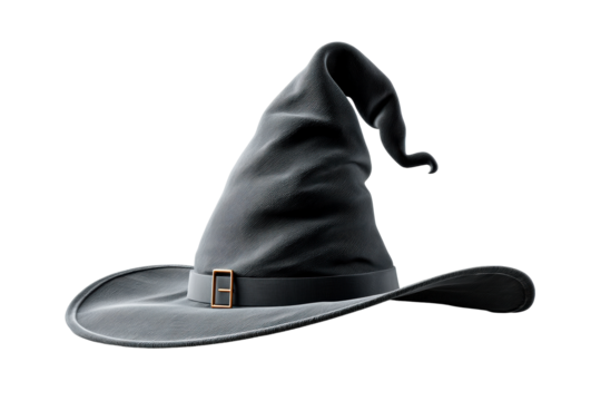 Classic black witch hat with pointed design