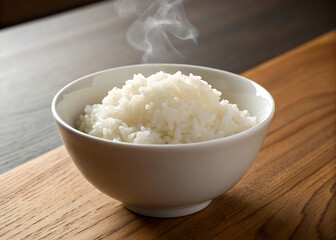 Healthy, cooked rice and cottage cheese in a bowl, a fresh and creamy vegetarian dish